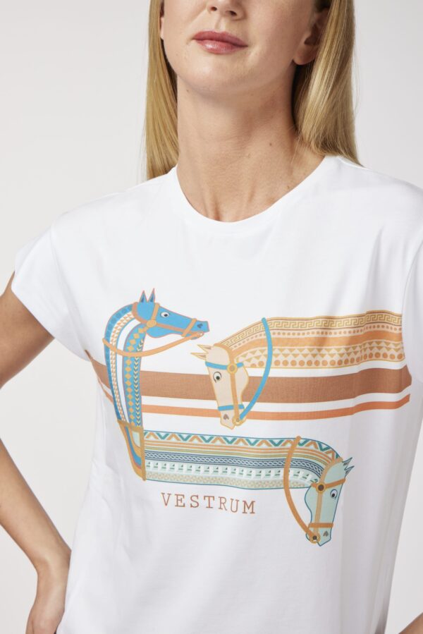 PORTOVENERE T-SHIRT DA DONNA CON DISEGNO EQUESTRE - immagine 4