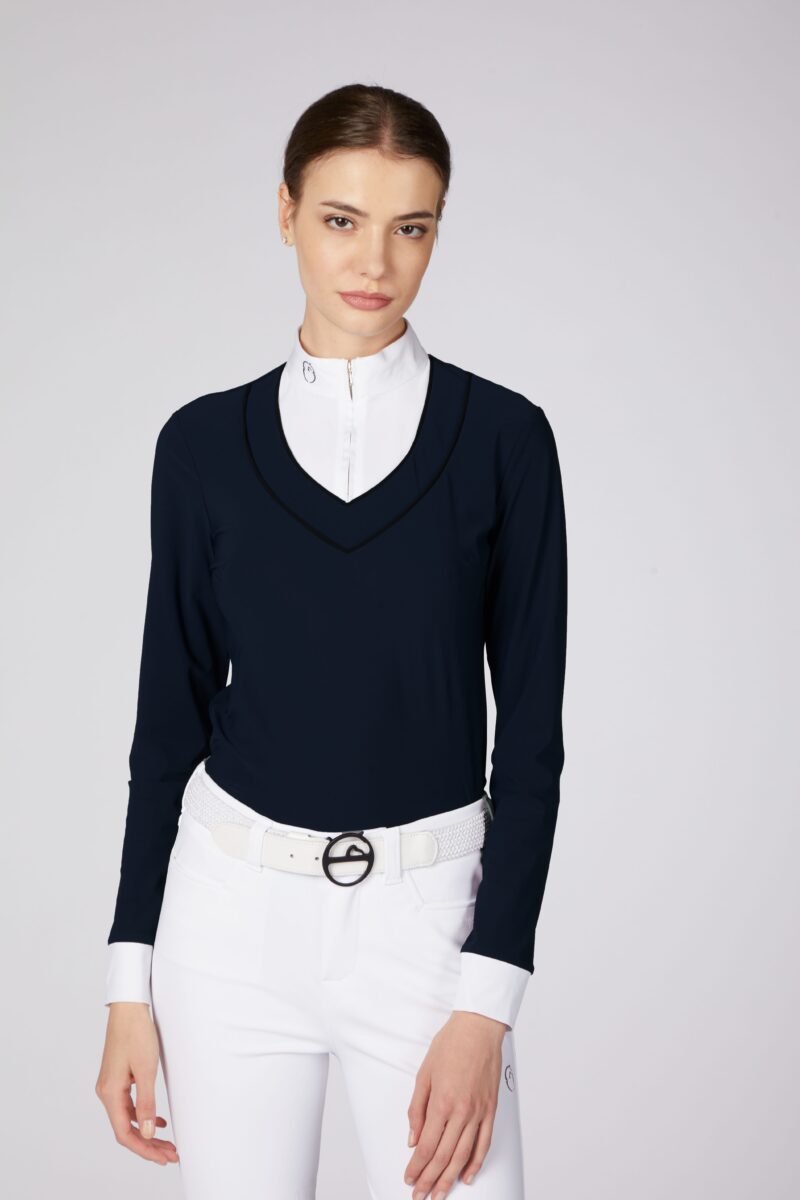 REIMS CAMICIA DA COMPETIZIONE DA DONNA A MANICA LUNGA